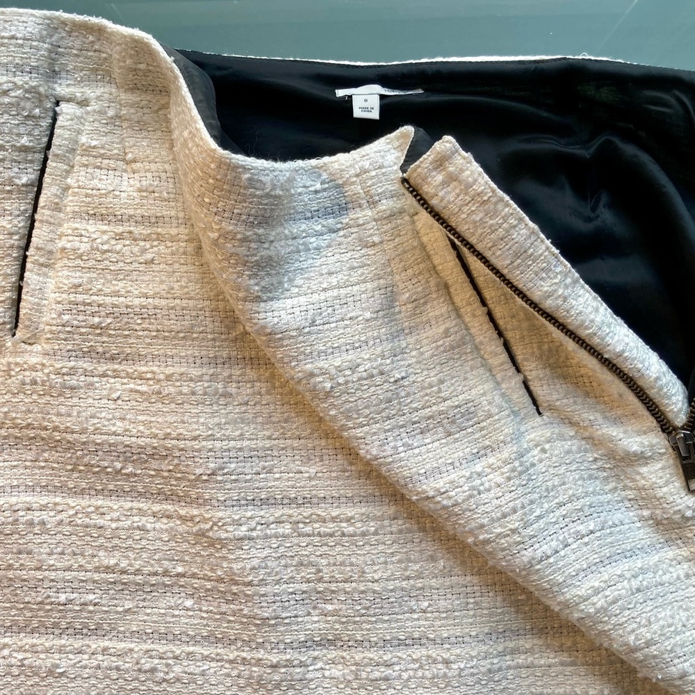 Halogen Cream Textured Pencil Skirt - Picture 11 of 16